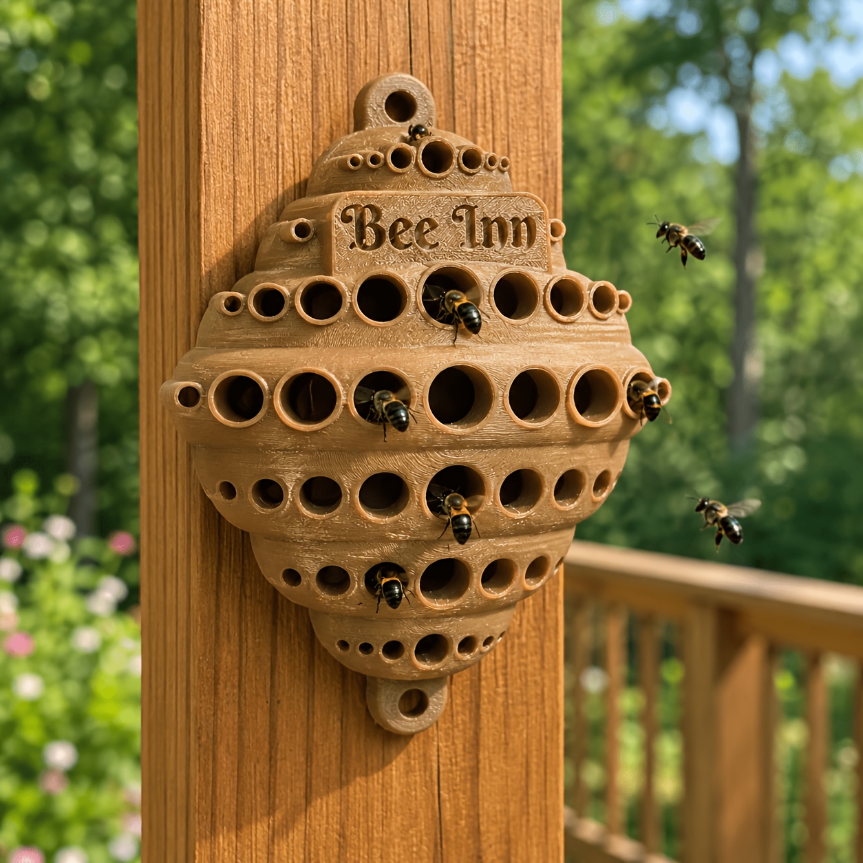 Urban Farming Usa - 3D Printed Wall-Mounted Bee & Butterfly